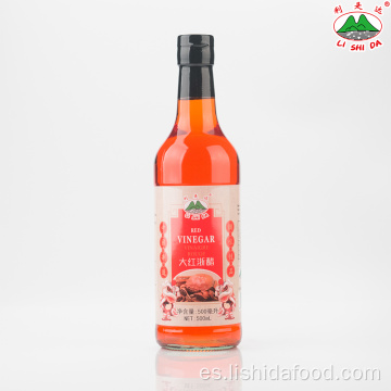 Botella de vidrio de 500 ml vinagre rojo